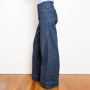 Carlos Miele Designer Dark Blue Jeans Size US 6/IT 40 Wide Leg